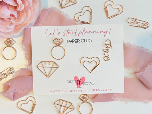 Rose Gold Paper Clips